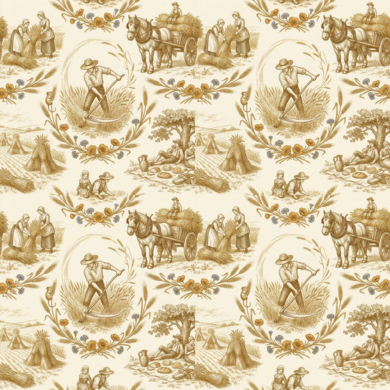 Harvest Toile — Mural Wallpaper