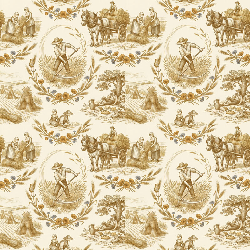 Harvest Toile — Mural Wallpaper