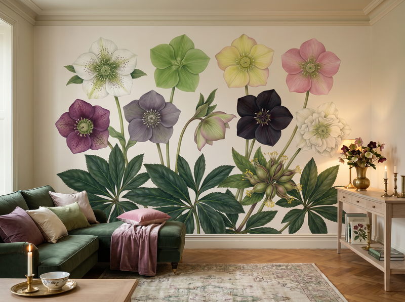 Hellebore Garden — Mural Wallpaper