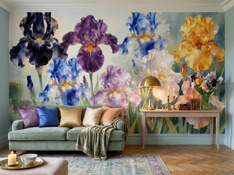 Iris Wash — Mural Wallpaper