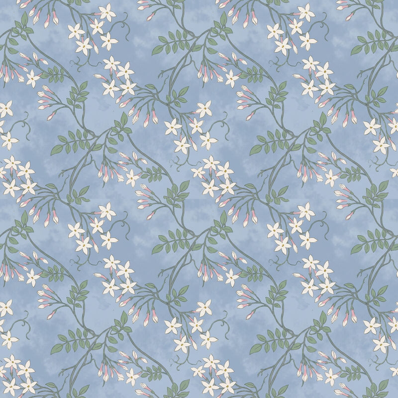 Jasmine Powder Blue — Mural Wallpaper