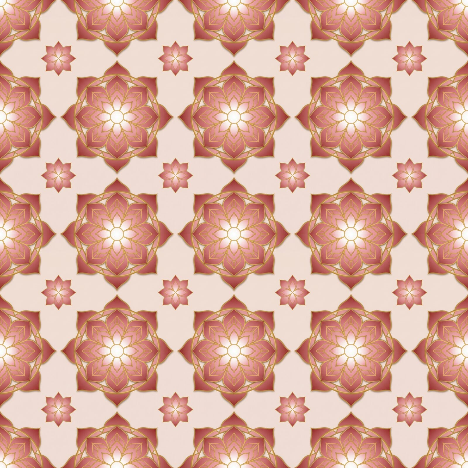 Immerse yourself in the serene beauty of our Lotus Mandala mural. Featuring soft blush, lotus pink, and sacred gold tones. Made to order.