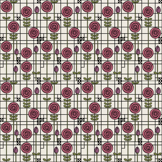 Mackintosh Rose — Mural Wallpaper
