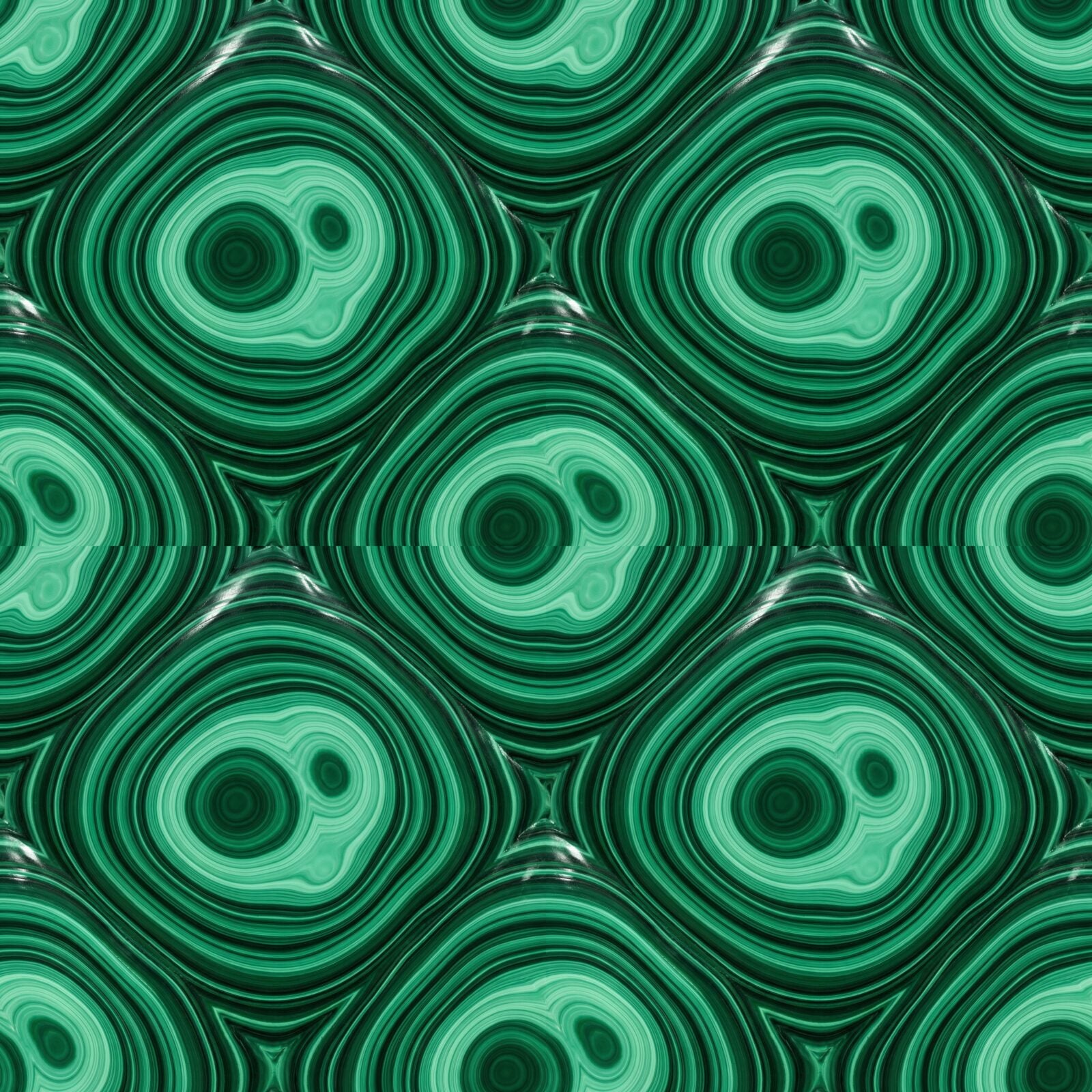 Geological luxury wallpaper with Deep Malachite, Bright Malachite, and Gold Inlay. Made to order.