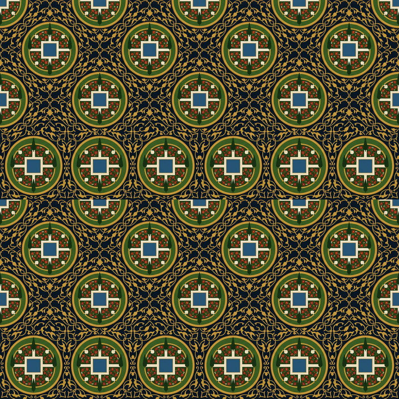 Medallion Garden — Mural Wallpaper