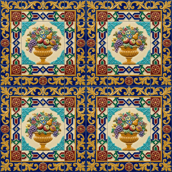 Minton Tile — Mural Wallpaper