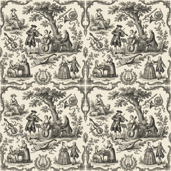 Musical Toile — Mural Wallpaper