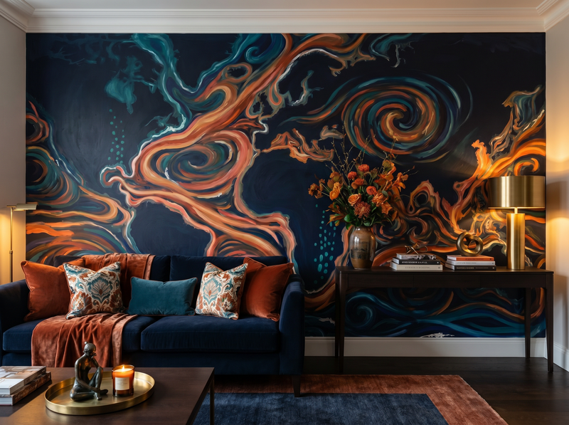 Ocean Current Map — Mural Wallpaper