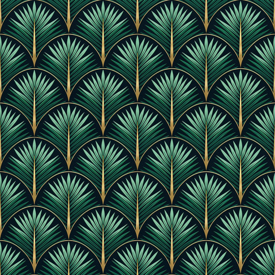 Palm Frond Deco — Mural Wallpaper