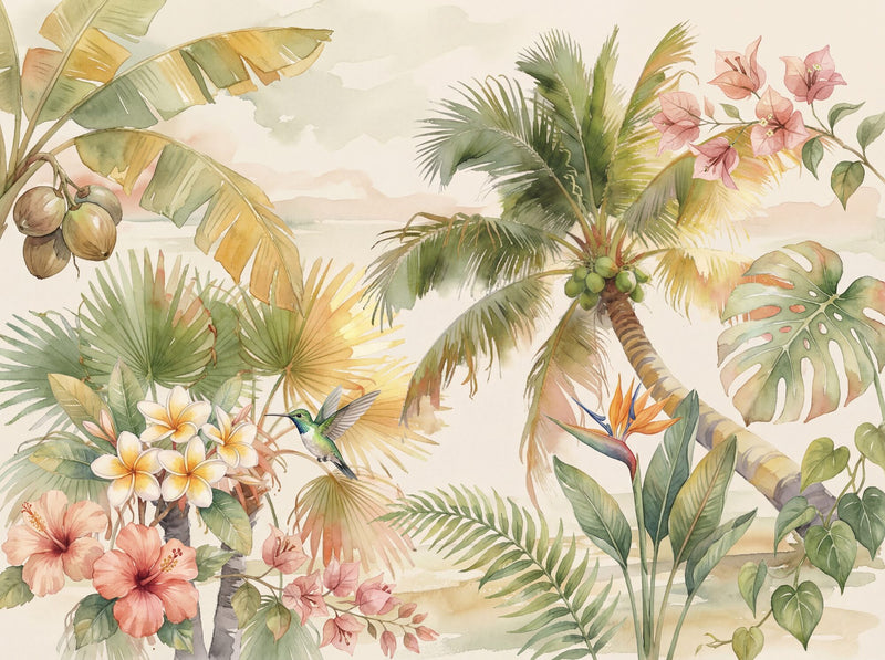 Palm Paradise — Scenic Mural Wallpaper