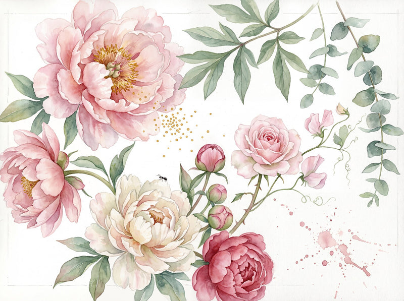 Peony Blush — Scenic Mural Wallpaper