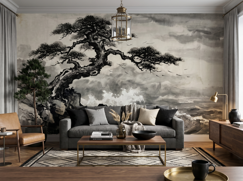 Pine Wind — Mural Wallpaper