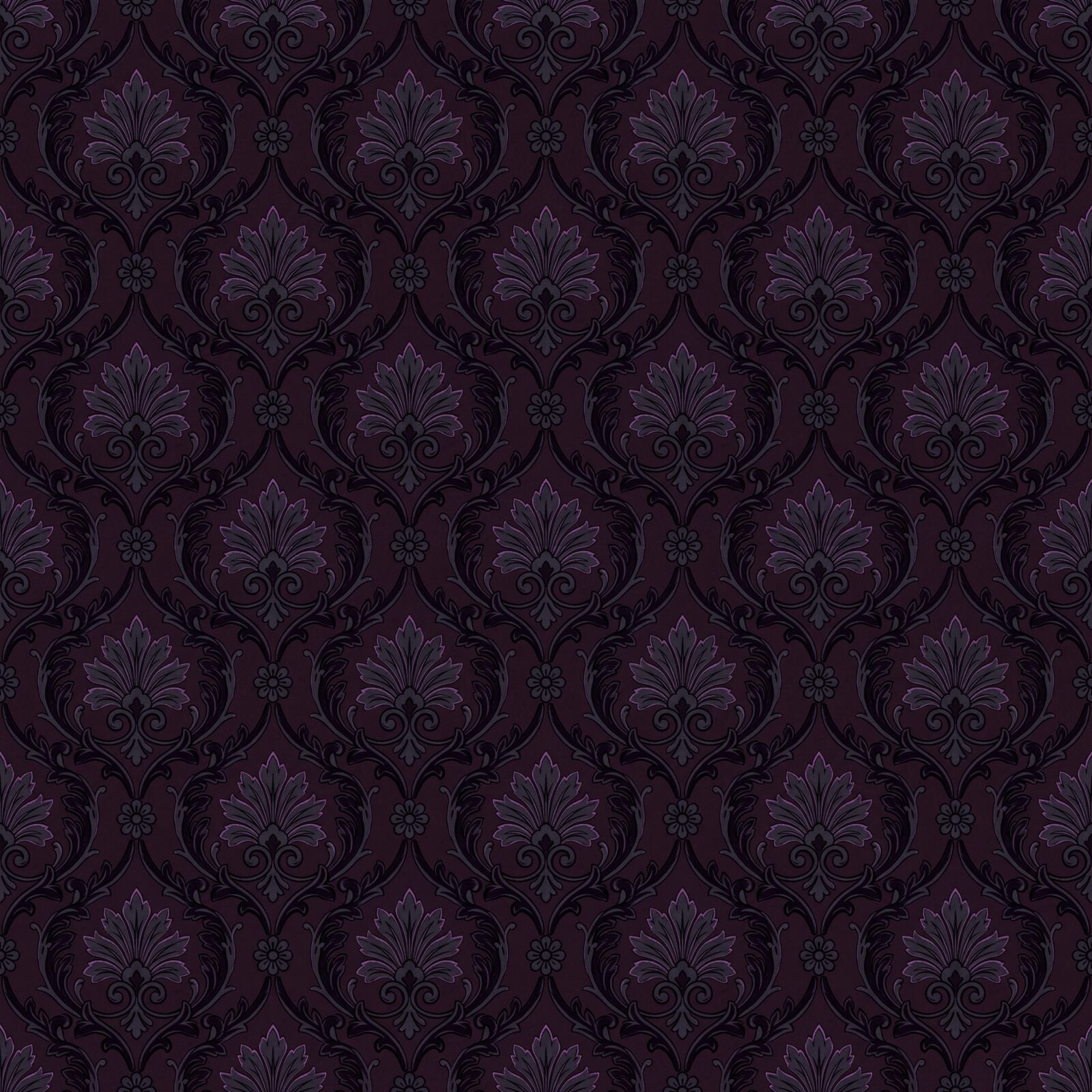 Immerse yourself in theatrical restraint with Plum Damask. Rich aubergine and charcoal damask. Made to order.