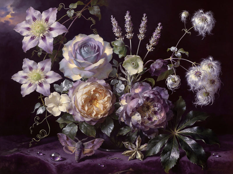 Plum Shadow — Scenic Mural Wallpaper