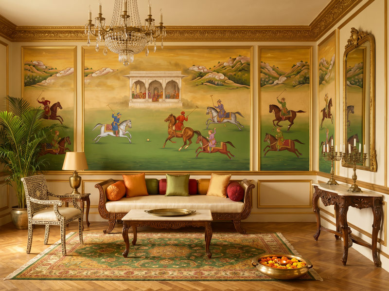 Polo Match — Mural Wallpaper