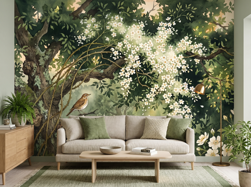 Rambling Rose Wilderness — Mural Wallpaper