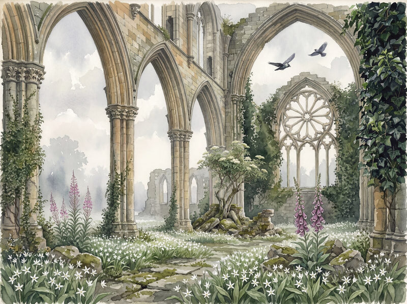 Ruined Abbey — Mural Wallpaper