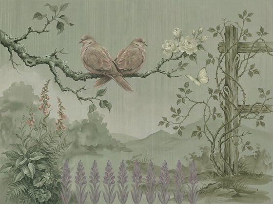 Sage Chinoiserie — Mural Wallpaper