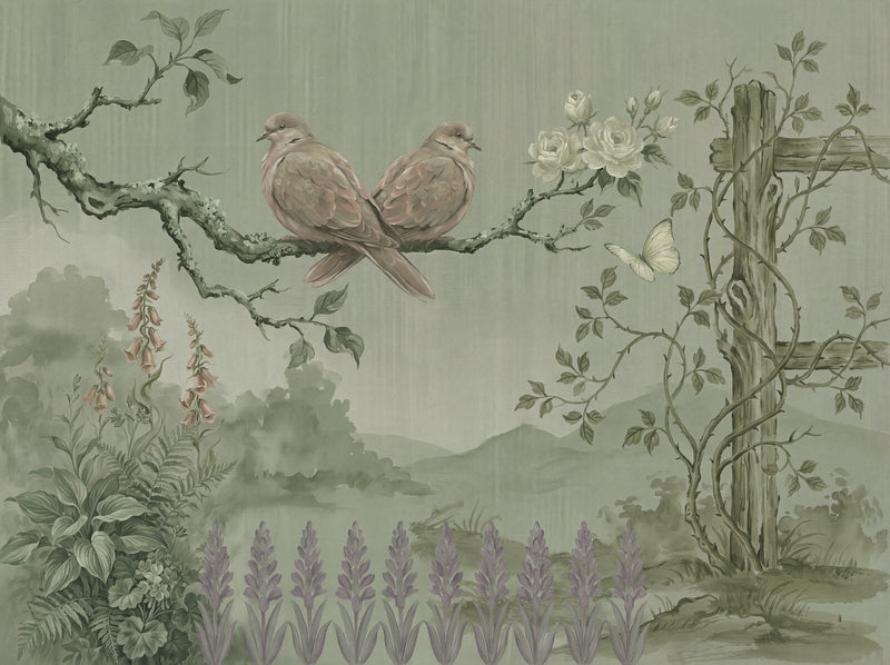 Sage Chinoiserie — Mural Wallpaper