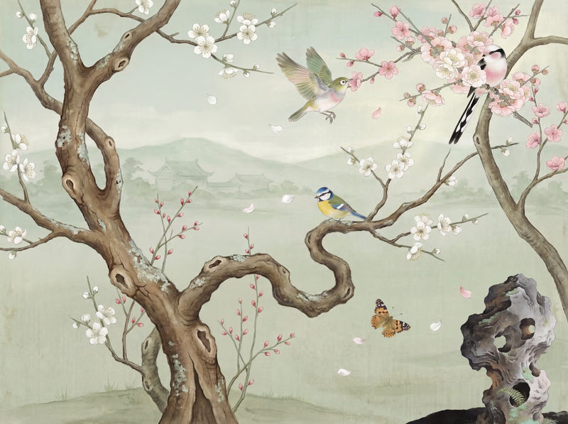 Sage Garden — Scenic Mural Wallpaper