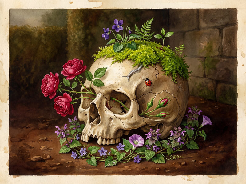 Skull Garden — Mural Wallpaper