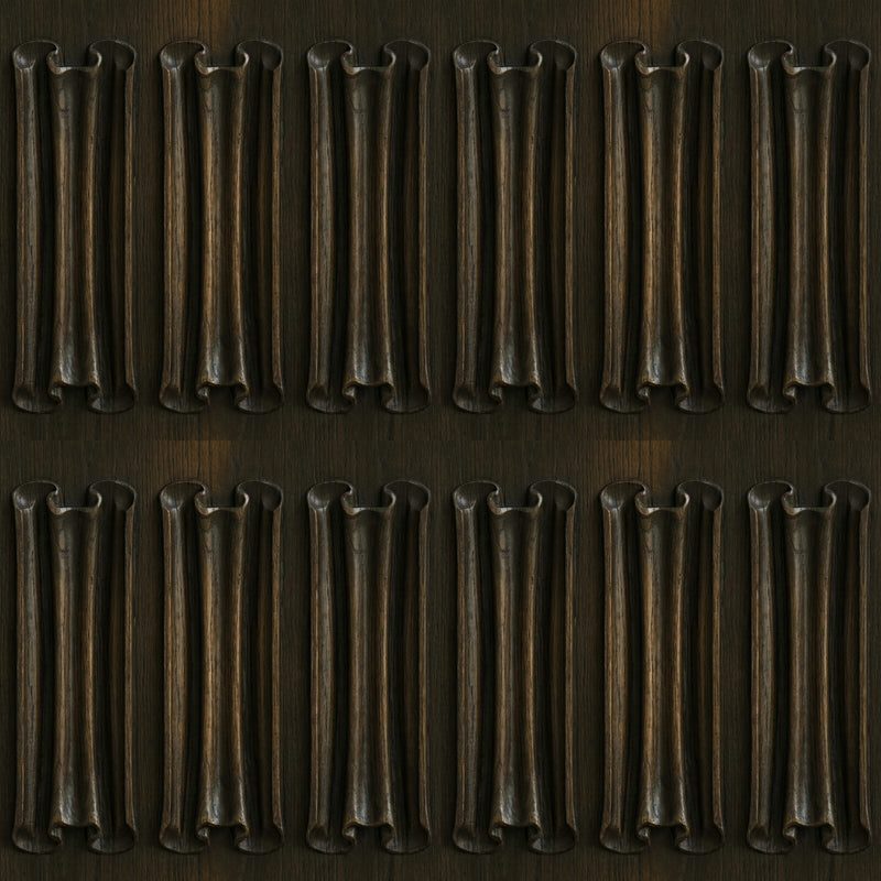 Tudor Linenfold Dark — Mural Wallpaper