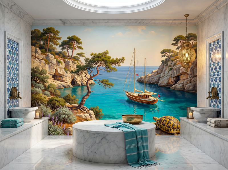 Turkish Turquoise — Mural Wallpaper