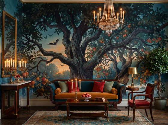 Twilight Orchard — Mural Wallpaper