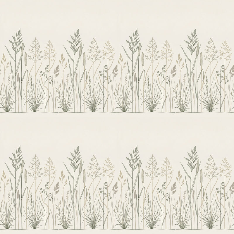 Wild Grass Line — Mural Wallpaper