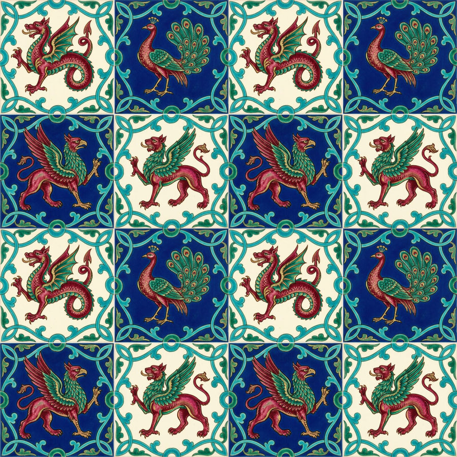Fantastical beasts and lustrous glazes in rich reds, blues, and greens. Made to order.