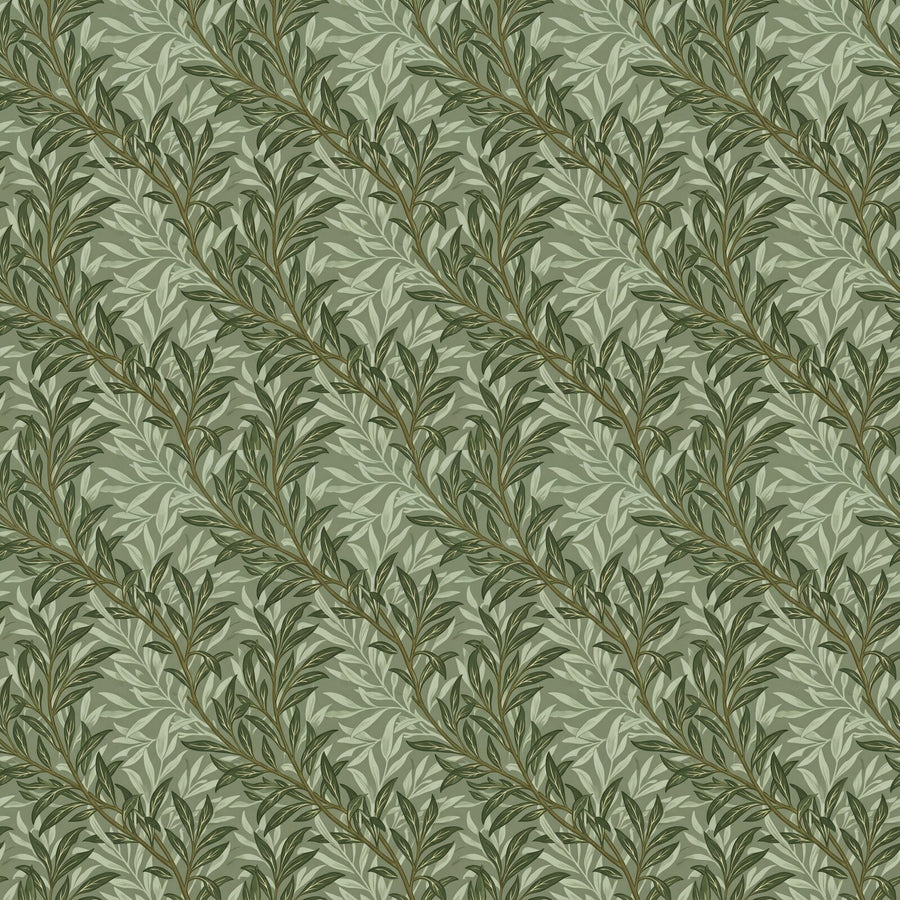 Immerse yourself in the serene beauty of Willow Bough, a timeless design featuring a muted sage-green ground and flowing willow branches. Made to order.